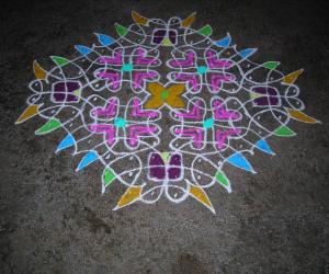 Dotted chikku kolam