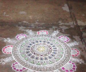 Freehand inspirational kolam