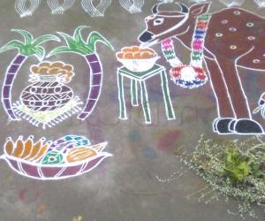 Mattu Pongal Kolam 1 (Part-2)