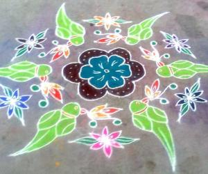 Parrot Rangoli