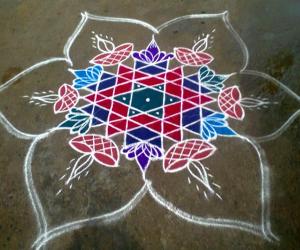 Rangoli: Karthigai Deepam