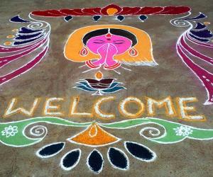 Function Welcome Rangoli