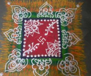 Free Hand Shaded Rangoli