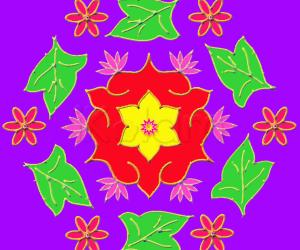 Rangoli: Star Flowers