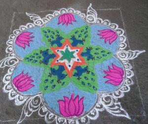 Independence Day kolam or RANGOLI 