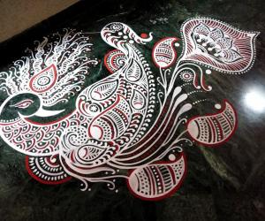 2018- Navratri- Threshold kolam- 2