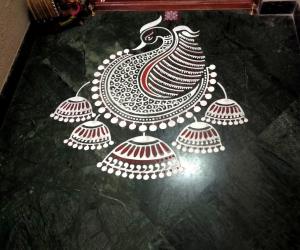 2018- Navratri- Threshold kolam- 3