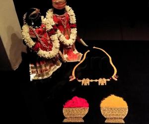 2018- Panguni Uthram- Wedding anniversaries of the Divine couples...Thirumangalyam, Manjal and Kumkum- with Wedding dolls