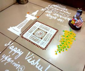 2018-Vishu- Tamil New Year--Pooja Room Kolams