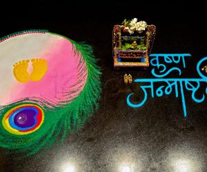 2023- Janmashtami- Countertop Feather with Lord Krishna