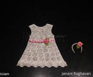 Home Kolams- A miniature frock....