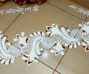 Pooja room Kolams