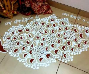 Pooja room Kolams