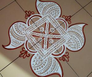 Pooja room Kolams