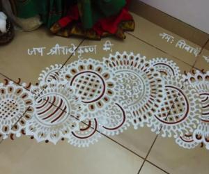 Pooja room Kolams