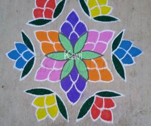 flowers kolam