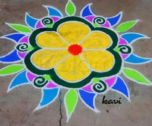 Colorful rangoli