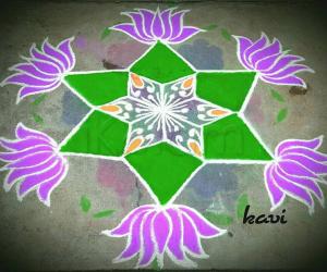 Lotus rangoli 