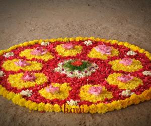 Floral rangoli