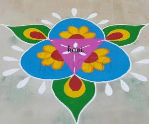 Floral rangoli