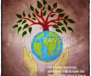 Environmental day special rangoli