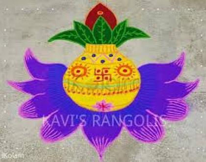 kalash design rangoli