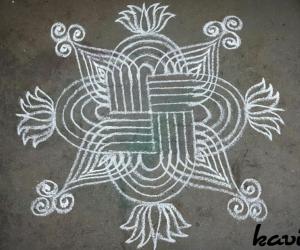 Simple padi kolam