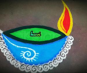 Side angle diya kolam