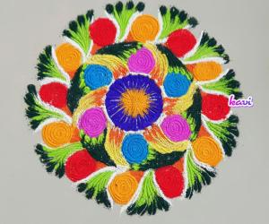 Flower rangoli 