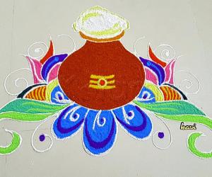 Pongal pot kolam 