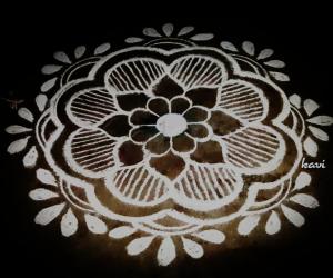 Floral pattern rangoli