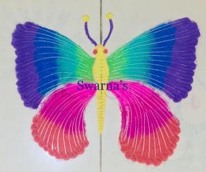 Butterfly rangoli 