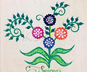 Flower rangoli 