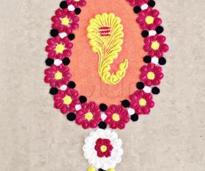 Lord Ganesha rangoli 