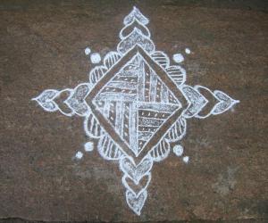 White rangoli