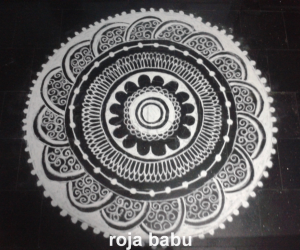 white rangoli