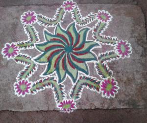 margali 15th day kolam