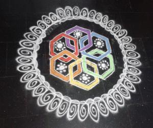 Multicolour rangoli