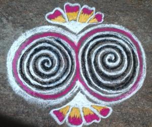 Spiral kolam