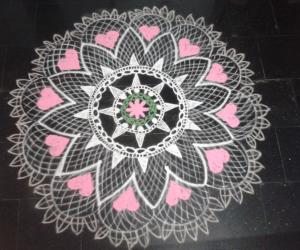 valentine day kolam