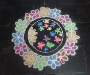 Multi colour kolam