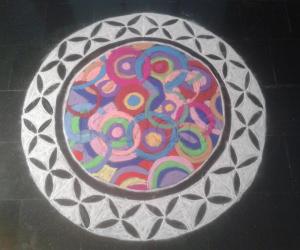 Multi colour rangoli