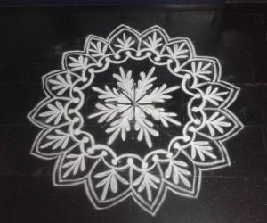 white rangoli