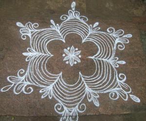 White rangoli