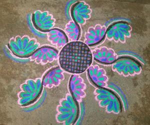 karthigai first day kolam