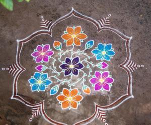 Flower rangoli