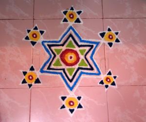 Rangoli: Multi star rangoli