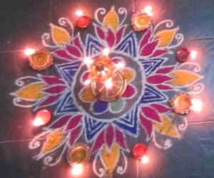 karthigai deepam rangoli