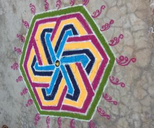 Rangoli: Margarita kolam of this day