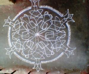 Rangoli: pulli kolam 